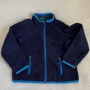 LLBean Fleece Jacket with Blue Accents
